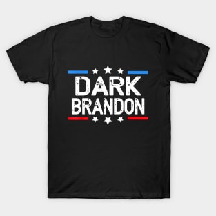 Dark Brandon Funny Meme Saving America Pro Biden USA Flag T-Shirt